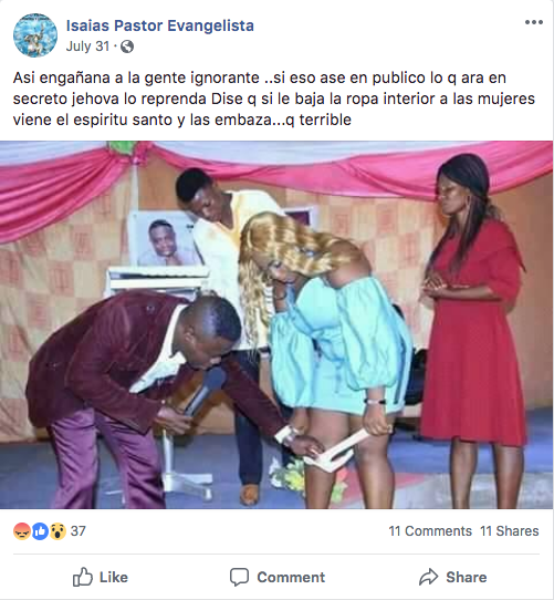 pastor pedia que se quitaran ropa interior