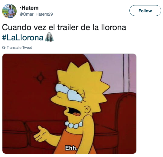 Reacciones al trailer de La Llorona