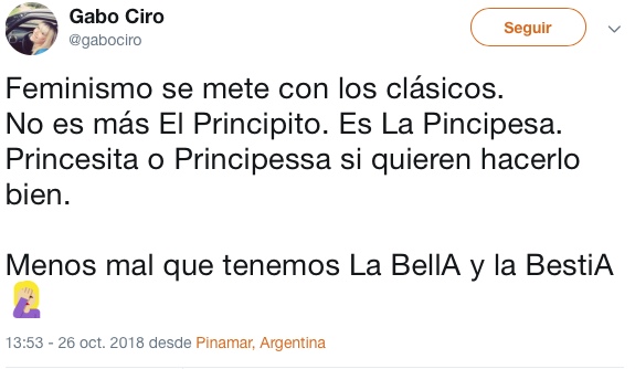 Principito tendrÃ¡ versiÃ³n feminista y de lenguaje inclusivo