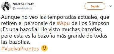 Apu ya no saldrá en Los Simpson y ya estamos llorando