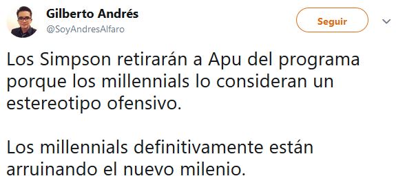 Apu ya no saldrá en Los Simpson y ya estamos llorando