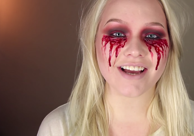 Chica se vuelve viral por su maquillaje sangriento