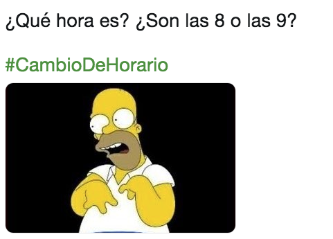 Memes del cambio de horario