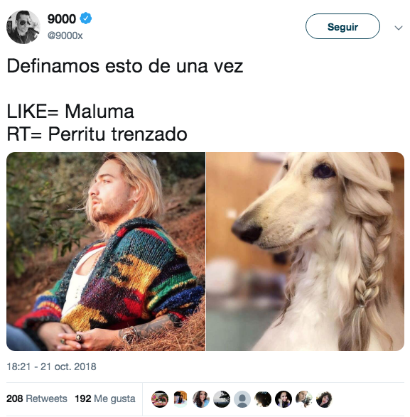 Memes de maluma con el pelo pintado