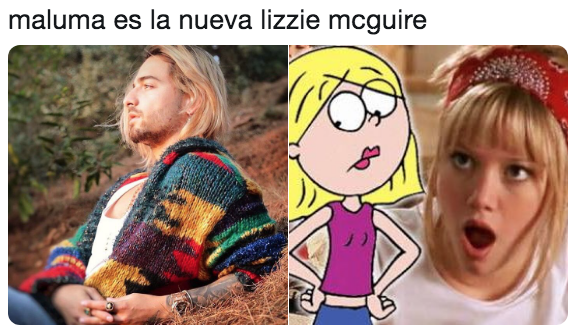 Memes de maluma con el pelo pintado