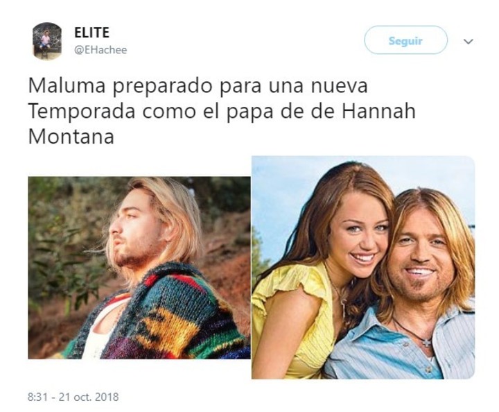 Memes de maluma con el pelo pintado