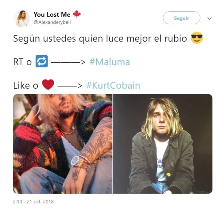 Memes de maluma con el pelo pintado