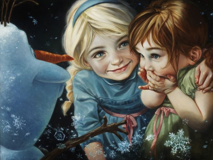 Artista recrea princesas de Disney al óleo