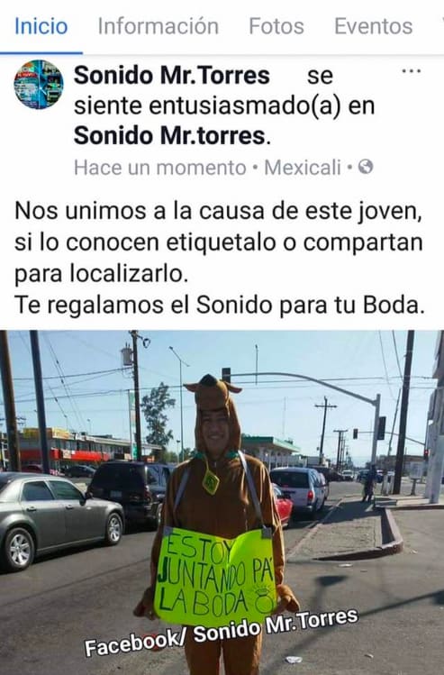 Se disfraza de Scooby doo para juntar dinero para su boda