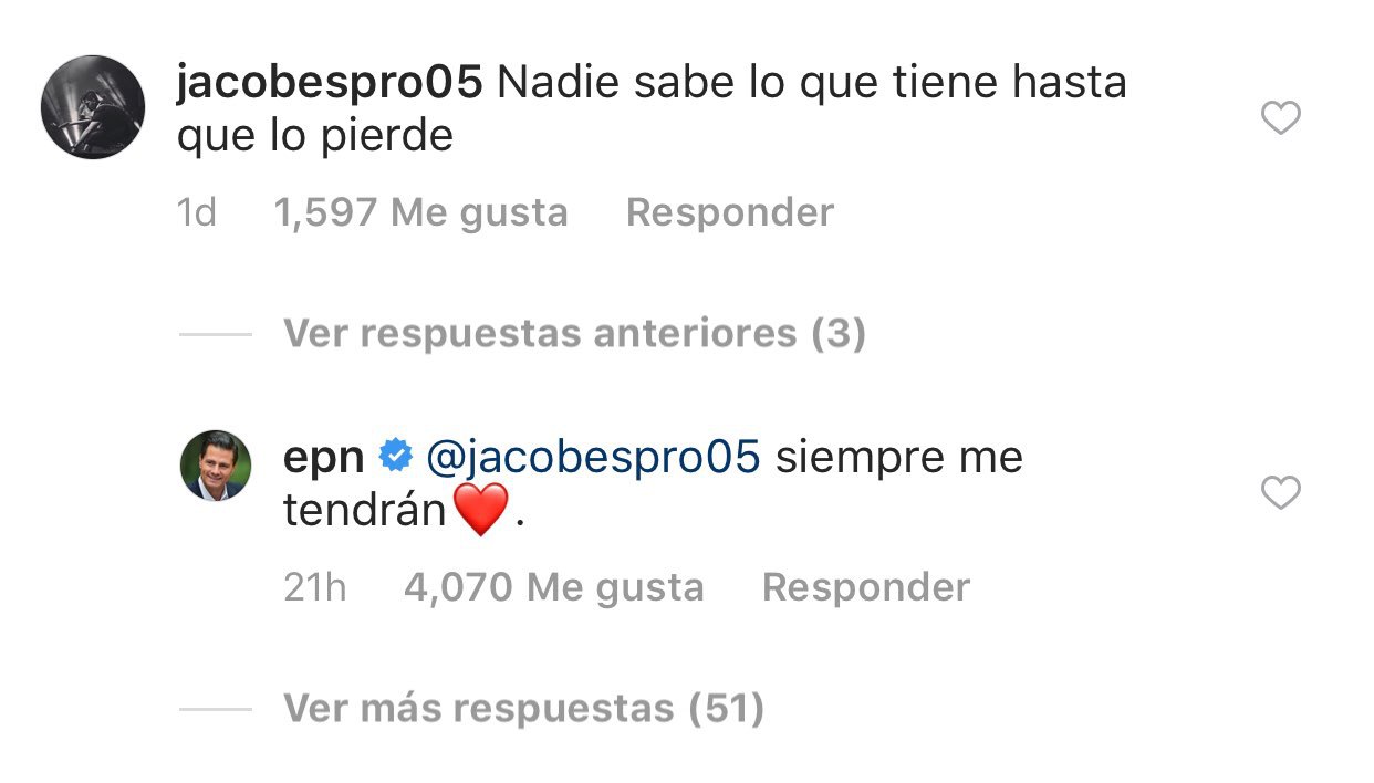 Enrique Peña Nieto se despide en Instagram