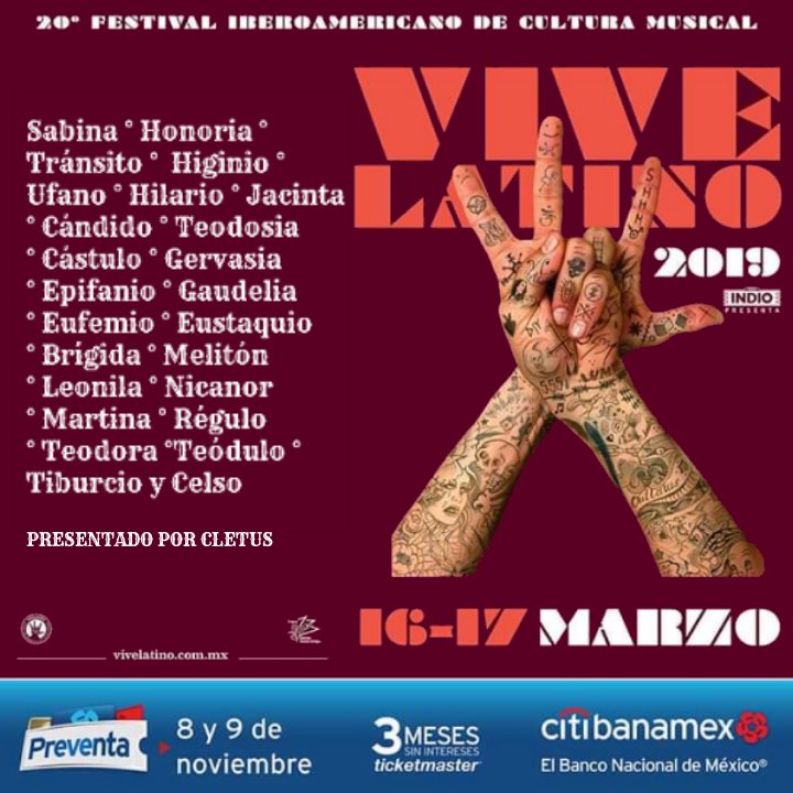 Memes para que sean realidad carteles fake del Vive Latino
