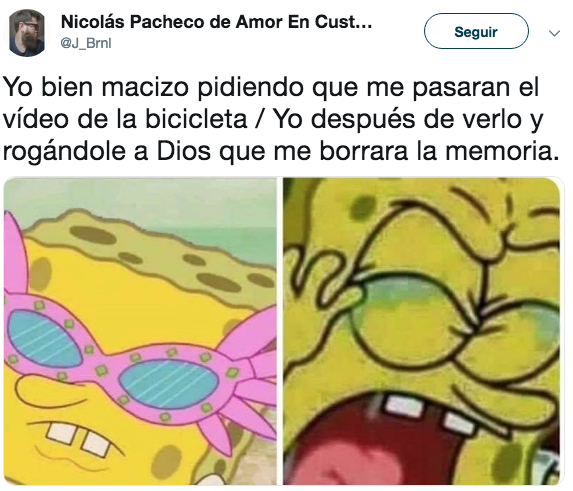 Comentarios video bicicleta y botella