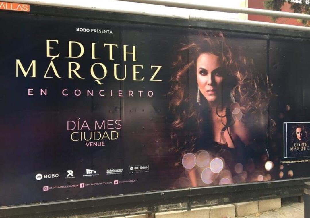 Edith Marquez anuncia concierto sin datos