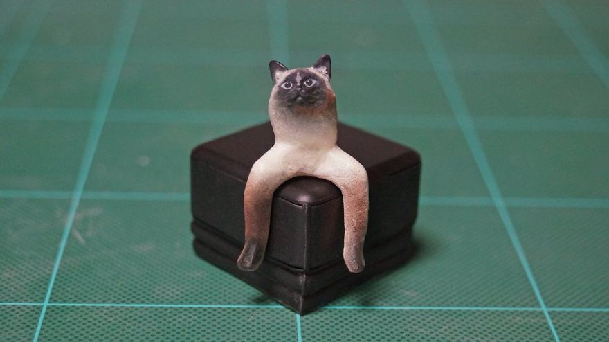 Artista japonés recrea divertidos momentos animales