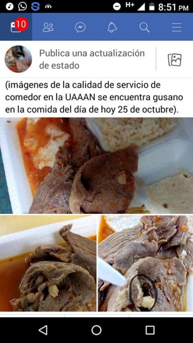 Alumnos de la Universidad Narro de saltillo denuncian al comedor de la Institución