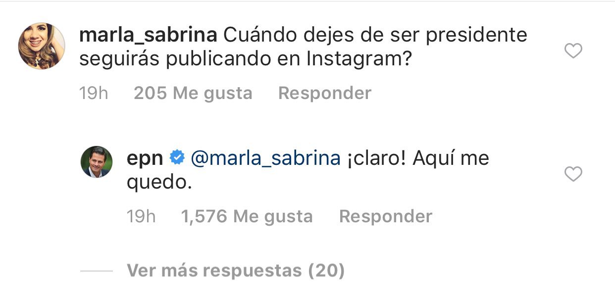 Enrique Peña Nieto responde en Instagram