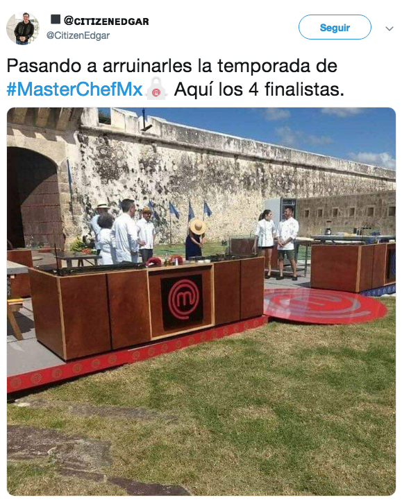 Filtran escena final de Master Chef mx