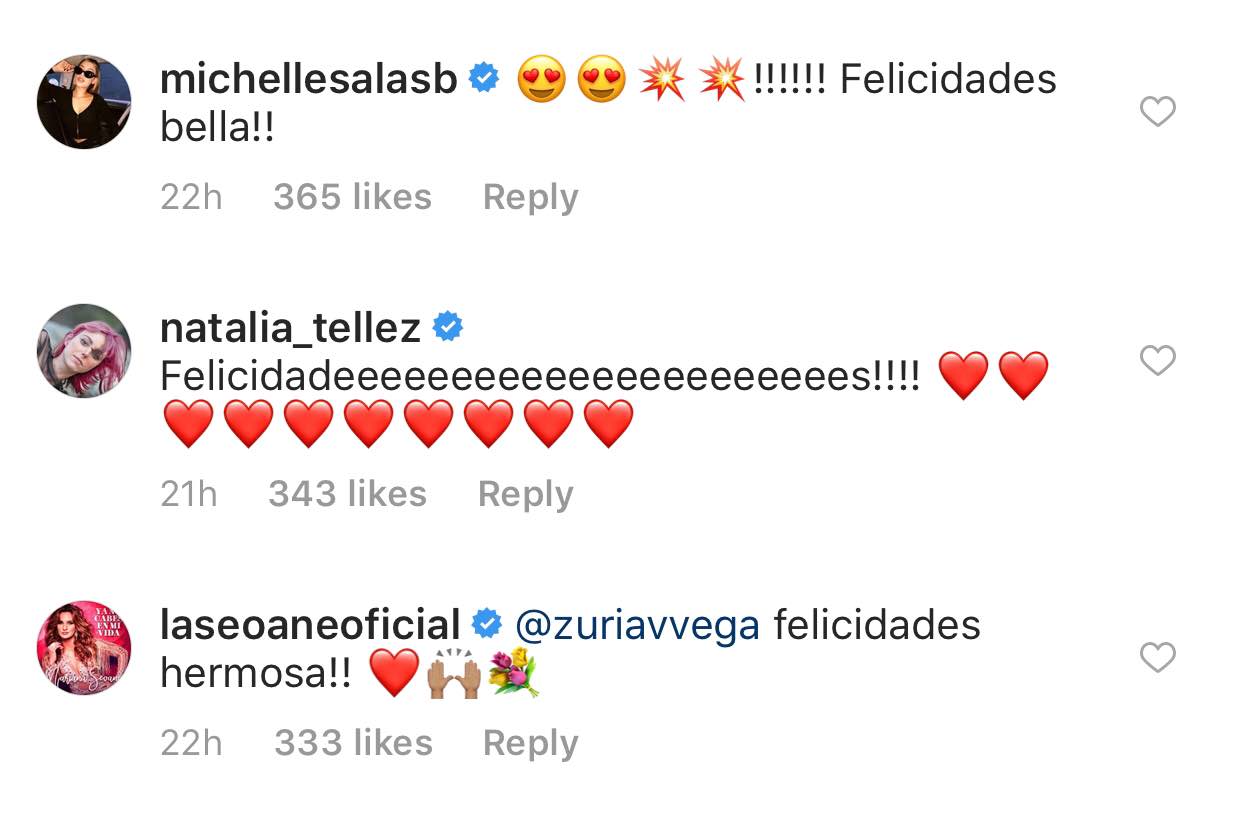 Famosos felicitan a Zuria Vega y Alberto Guerra por su nuevo bebe