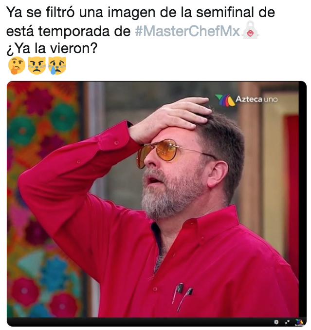 Filtran escena de la final de Master Chef MX
