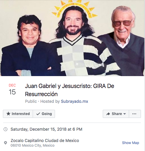 Organizan gira de resurrección de Jesucristo y Juan Gabriel