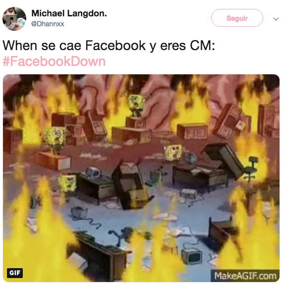 Facebook está caído, no sirve, pero tenemos memes para reír