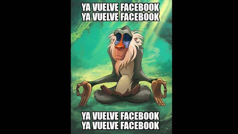 Facebook está caído, no sirve, pero tenemos memes para reír