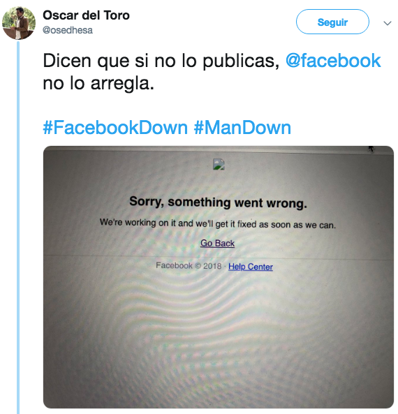 Memes de la caída de Facebook