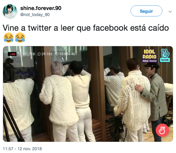 Memes de la caída de Facebook