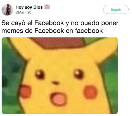 Facebook está caído, no sirve, pero tenemos memes para reír