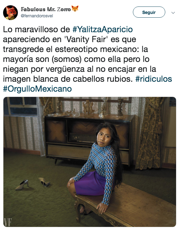 Yalitza Aparicio en páginas de Vanity Fair
