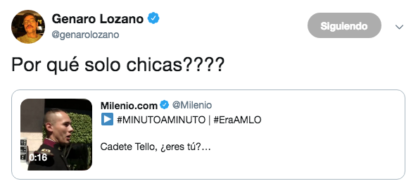 Así hablo el cadete de la cuarta transformación