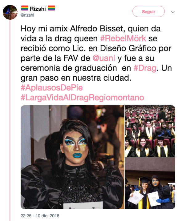 Así se graduo este chico de drag
