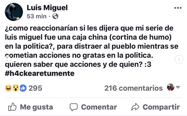 Hackearon cuenta de Luis Miguel para sacar oscuros secretos