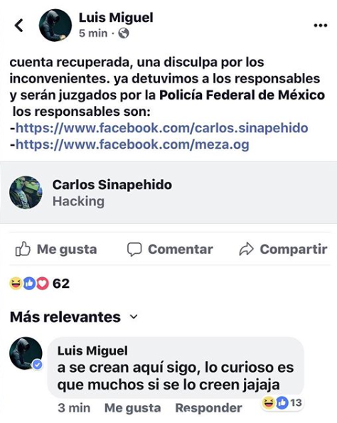 Hackearon cuenta de Luis Miguel para sacar oscuros secretos