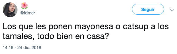 Tamales con catsup
