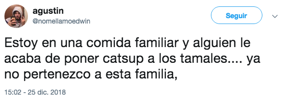 Tamales con catsup