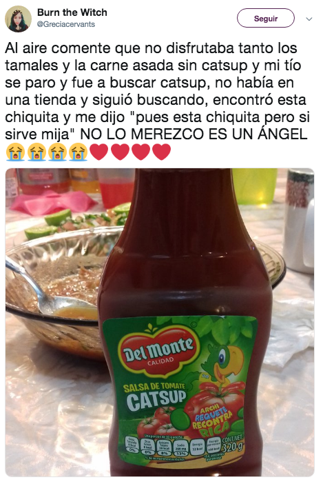 Tamales con catsup
