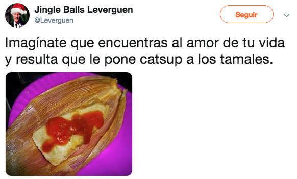 Tamales con catsup