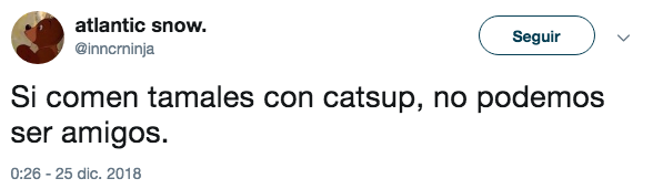 Tamales con catsup