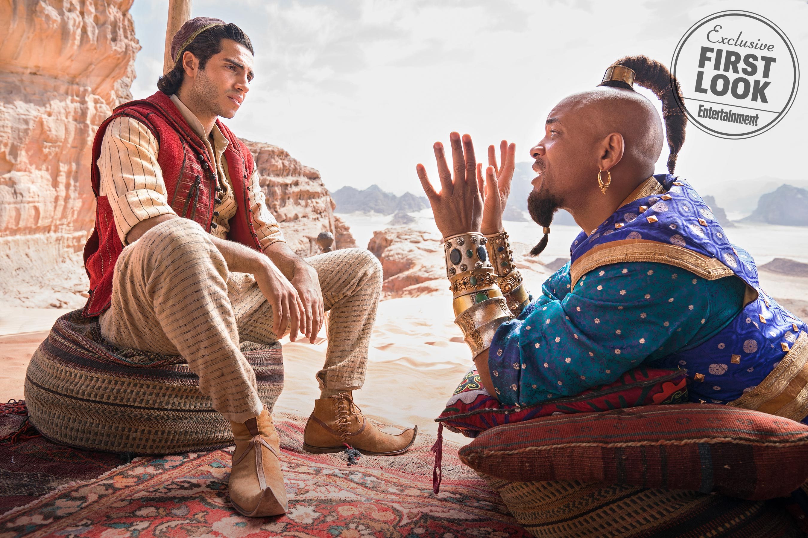 Revelan primeras imágenes de Will Smith como Genio de Aladdín