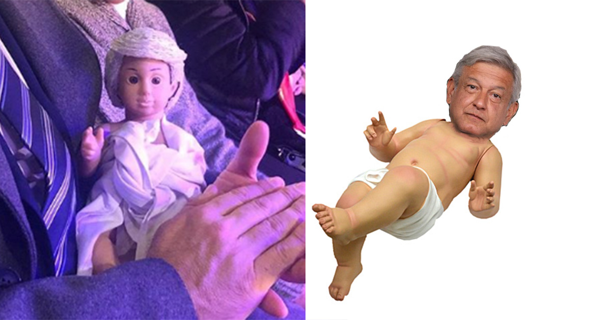 AMLO NiÃ±o Dios Nacimiento, AMLO Nacimiento NavideÃ±o, AMLO, NiÃ±o Dios AMLO, MartÃ­ Batres, Alejandro Solalinde