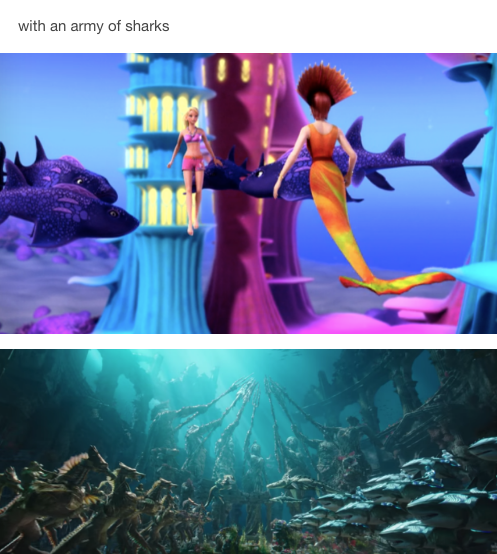 Pruebas de que Aquaman y Barbie son la misma película