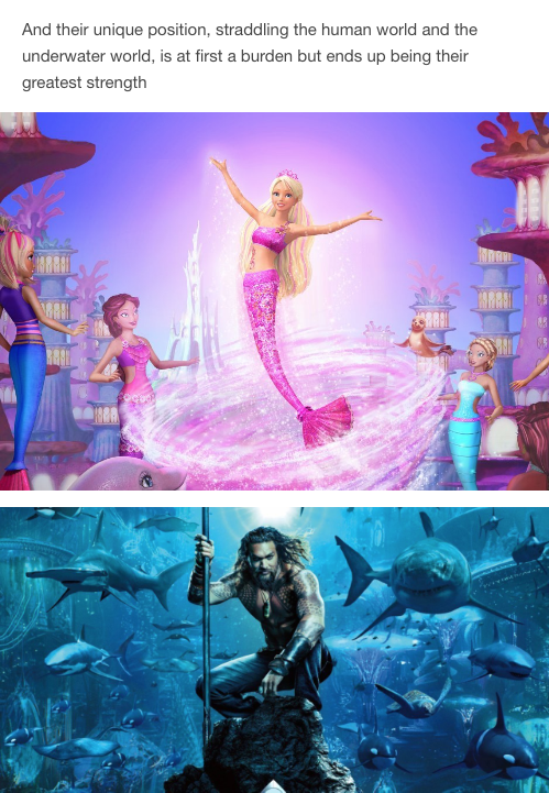 Pruebas de que Aquaman y Barbie son la misma película