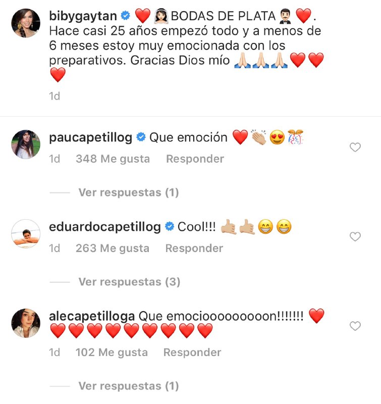 Bibi Gaytan anuncia bodas de plata con seis meses de anticipación