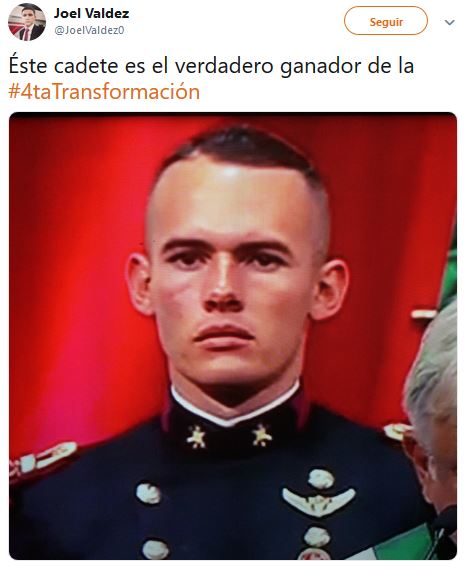 Memes del Cadete en discuro de AMLO en Cuarta Transformación