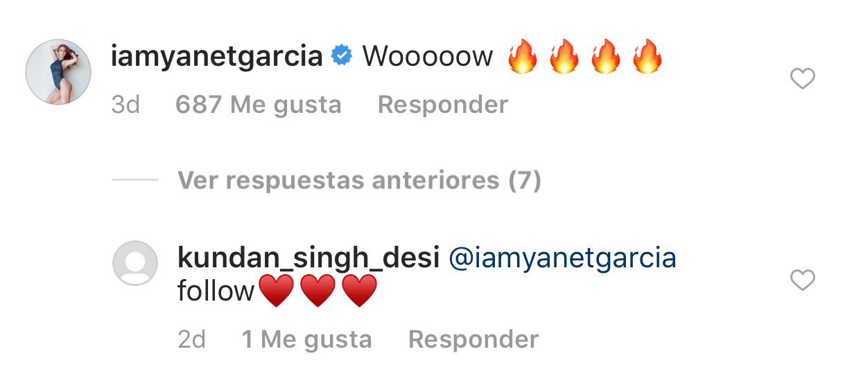 Yanet Garcia comenta en foto de Lele pons