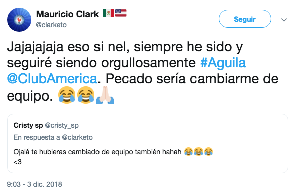 Mauricio Clark afirma que ya no es puto, pero le sigue yendo al América