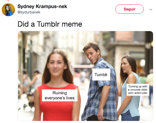 Memes porque quitaron porno de Tumblr