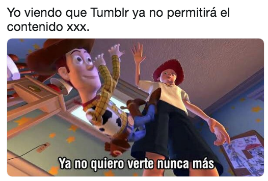 Memes porque quitaron porno de Tumblr