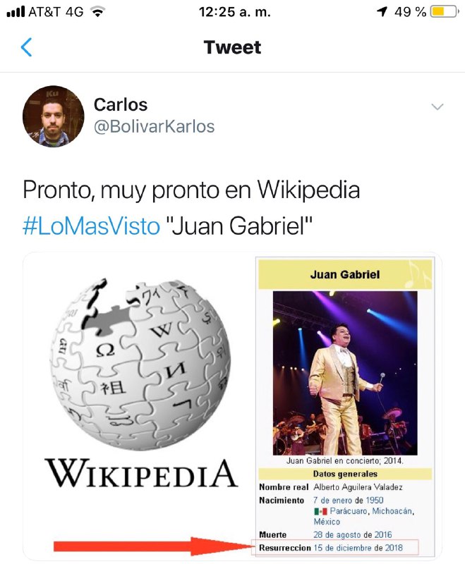 Memes por resurrección de Juan Gabriel